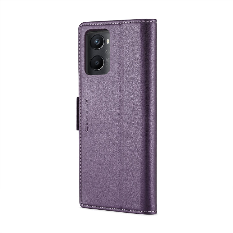 For OPPO A96 4G Global/A36 4G/K10 4G/A76 4G CaseMe 023 Butterfly Buckle Litchi Texture RFID Anti-theft Leather Phone Case(Pearly Purple) - OPPO Cases by CaseMe | Online Shopping UK | buy2fix