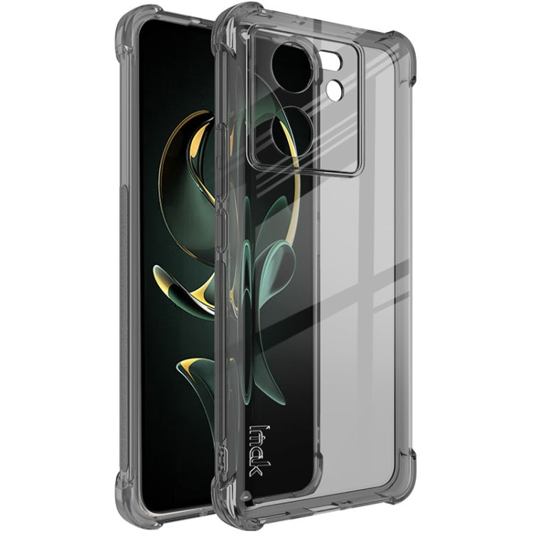 For Xiaomi Redmi K60 Ultra 5G imak Shockproof Airbag TPU Phone Case(Transparent Black) - Xiaomi Cases by imak | Online Shopping UK | buy2fix