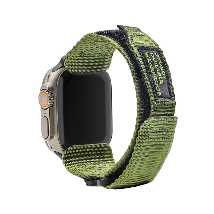 Nylon Two Section Watch Band For Apple Watch Ultra 49mm(Dark Green) - Watch Bands by buy2fix | Online Shopping UK | buy2fix