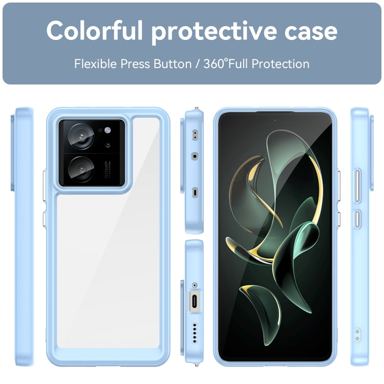 For Xiaomi Redmi K60 Ultra Colorful Series Acrylic Hybrid TPU Phone Case(Blue) - Redmi K60 Ultra Cases by buy2fix | Online Shopping UK | buy2fix