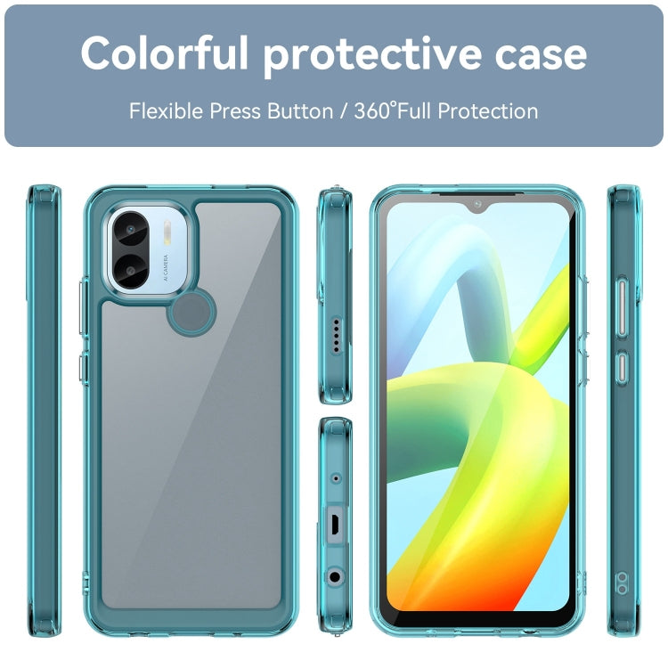 For Xiaomi Poco C50 Colorful Series Acrylic Hybrid TPU Phone Case(Transparent Blue) - Xiaomi Cases by buy2fix | Online Shopping UK | buy2fix