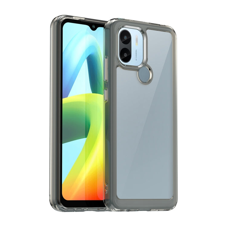 For Xiaomi Redmi A1+ Colorful Series Acrylic Hybrid TPU Phone Case(Transparent Grey) - Xiaomi Cases by buy2fix | Online Shopping UK | buy2fix