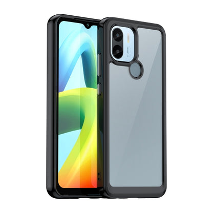 For Xiaomi Redmi A1+ Colorful Series Acrylic Hybrid TPU Phone Case(Black) - Xiaomi Cases by buy2fix | Online Shopping UK | buy2fix