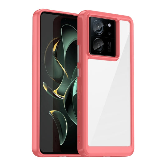 For Xiaomi 13T Pro Colorful Series Acrylic Hybrid TPU Phone Case(Red) - Xiaomi Cases by buy2fix | Online Shopping UK | buy2fix