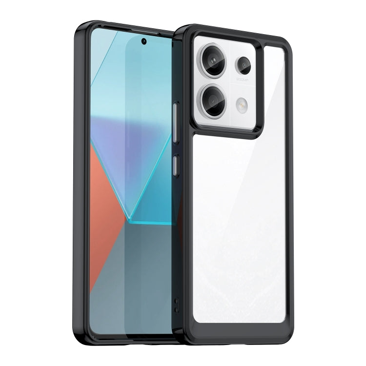 For Xiaomi Redmi Note 13 Pro 5G Colorful Series Acrylic Hybrid TPU Phone Case(Black) - Note 13 Pro Cases by buy2fix | Online Shopping UK | buy2fix