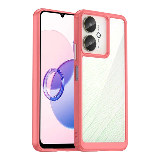 For Xiaomi Poco C65 Colorful Series Acrylic Hybrid TPU Phone Case(Red) - Xiaomi Cases by buy2fix | Online Shopping UK | buy2fix