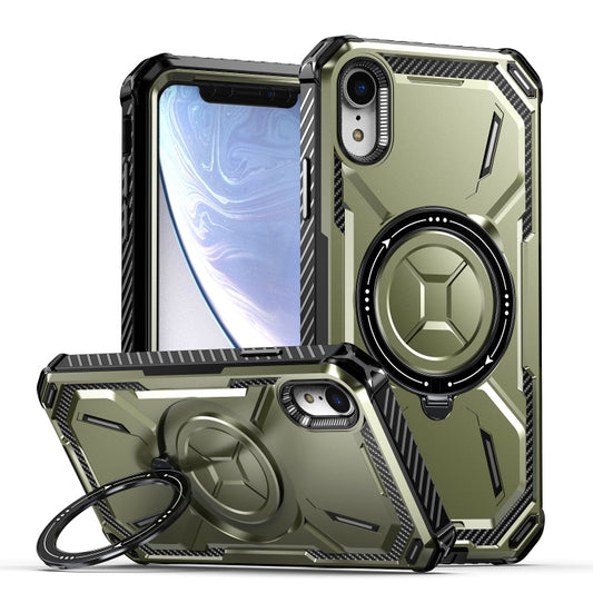 For iPhone XR Armor Series Holder Phone Case(Army Green) - More iPhone Cases by buy2fix | Online Shopping UK | buy2fix