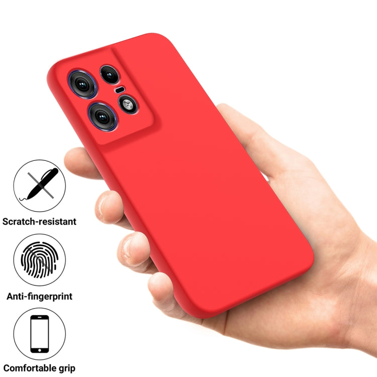 For Motorola Edge 50 Pro Pure Color Liquid Silicone Shockproof Phone Case(Red) - Motorola Cases by buy2fix | Online Shopping UK | buy2fix