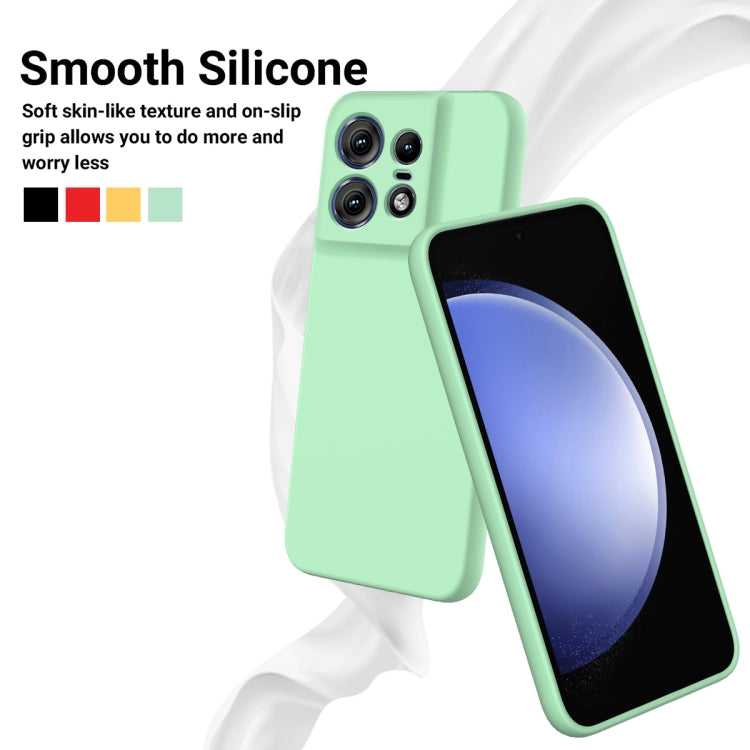 For Motorola Edge 50 Pro Pure Color Liquid Silicone Shockproof Phone Case(Green) - Motorola Cases by buy2fix | Online Shopping UK | buy2fix