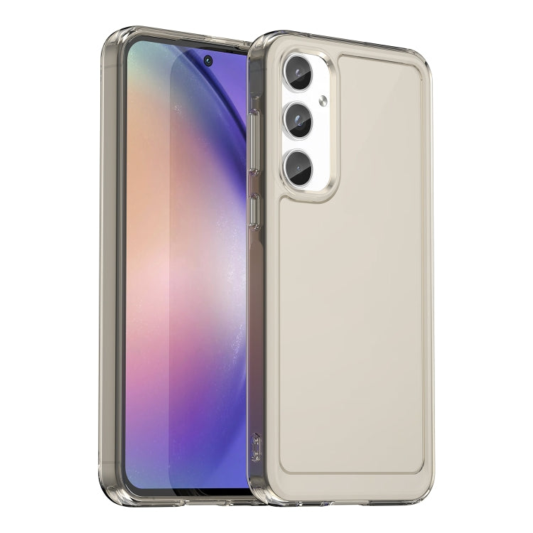 For Samsung Galaxy A55 Candy Series TPU Phone Case(Transparent Grey) - Galaxy Phone Cases by buy2fix | Online Shopping UK | buy2fix