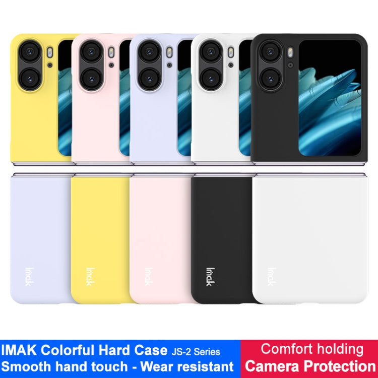 For OPPO Find N2 Flip 5G IMAK JS-2 Series Colorful PC Case(Yellow) - OPPO Cases by imak | Online Shopping UK | buy2fix