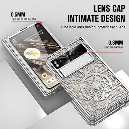 For Google Pixel Fold Mechanical Legend Integrated Electroplating All-inclusive Phone Case(Silver) - Google Cases by buy2fix | Online Shopping UK | buy2fix