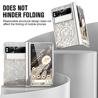 For Google Pixel Fold Mechanical Legend Integrated Electroplating All-inclusive Phone Case(Silver) - Google Cases by buy2fix | Online Shopping UK | buy2fix