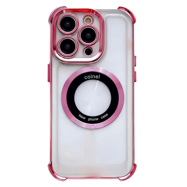 For iPhone 11 Pro 6D Electroplating Armor Magsafe Phone Case(Pink) - iPhone 11 Pro Cases by buy2fix | Online Shopping UK | buy2fix