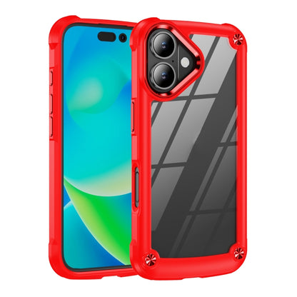 For iPhone 16 Plus TPU + PC Lens Protection Phone Case(Red) - iPhone 16 Plus Cases by buy2fix | Online Shopping UK | buy2fix