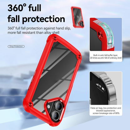 For iPhone 16 Plus TPU + PC Lens Protection Phone Case(Red) - iPhone 16 Plus Cases by buy2fix | Online Shopping UK | buy2fix