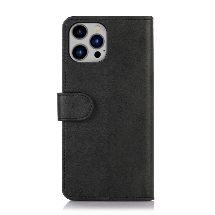 For iPhone 16 Pro Cow Texture Leather Phone Case(Black) - iPhone 16 Pro Cases by buy2fix | Online Shopping UK | buy2fix