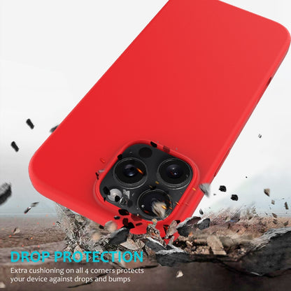 For iPhone 16 Pro Max Solid Color Silicone Phone Case(Red) - More iPhone Cases by buy2fix | Online Shopping UK | buy2fix