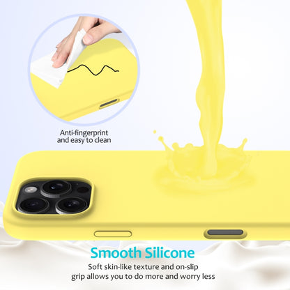 For iPhone 16 Pro Max Solid Color Silicone Phone Case(Lemon Yellow) - More iPhone Cases by buy2fix | Online Shopping UK | buy2fix