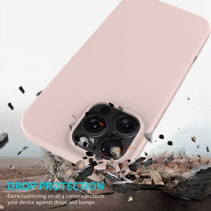 For iPhone 16 Pro Max Solid Color Silicone Phone Case(Sand Pink) - More iPhone Cases by buy2fix | Online Shopping UK | buy2fix