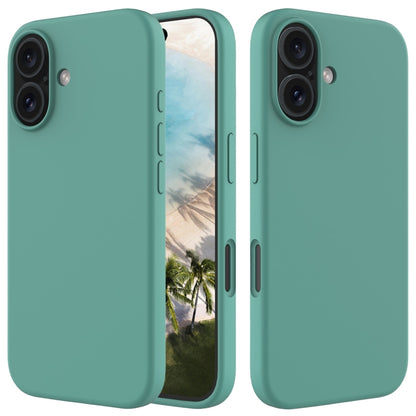 For iPhone 16 Plus Solid Color Silicone Phone Case(Pine Needle Green) - More iPhone Cases by buy2fix | Online Shopping UK | buy2fix