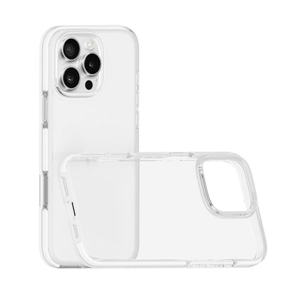 For iPhone 16 Pro Two-color Shockproof High Transparency TPU Phone Case(White) - iPhone 16 Pro Cases by buy2fix | Online Shopping UK | buy2fix