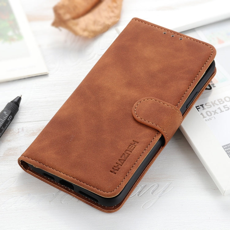 For iPhone 16 Pro KHAZNEH Retro Texture Leather Phone Case(Brown) - iPhone 16 Pro Cases by buy2fix | Online Shopping UK | buy2fix