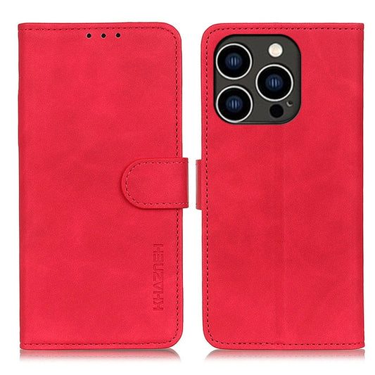 For iPhone 16 Pro KHAZNEH Retro Texture Leather Phone Case(Red) - iPhone 16 Pro Cases by buy2fix | Online Shopping UK | buy2fix