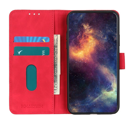 For iPhone SE 2024 KHAZNEH Retro Texture Leather Phone Case(Red) - More iPhone Cases by buy2fix | Online Shopping UK | buy2fix