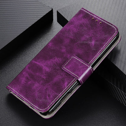 For iPhone 16 Pro Max Retro Crazy Horse Texture Horizontal Flip Leather Phone Case(Purple) - iPhone 16 Pro Max Cases by buy2fix | Online Shopping UK | buy2fix