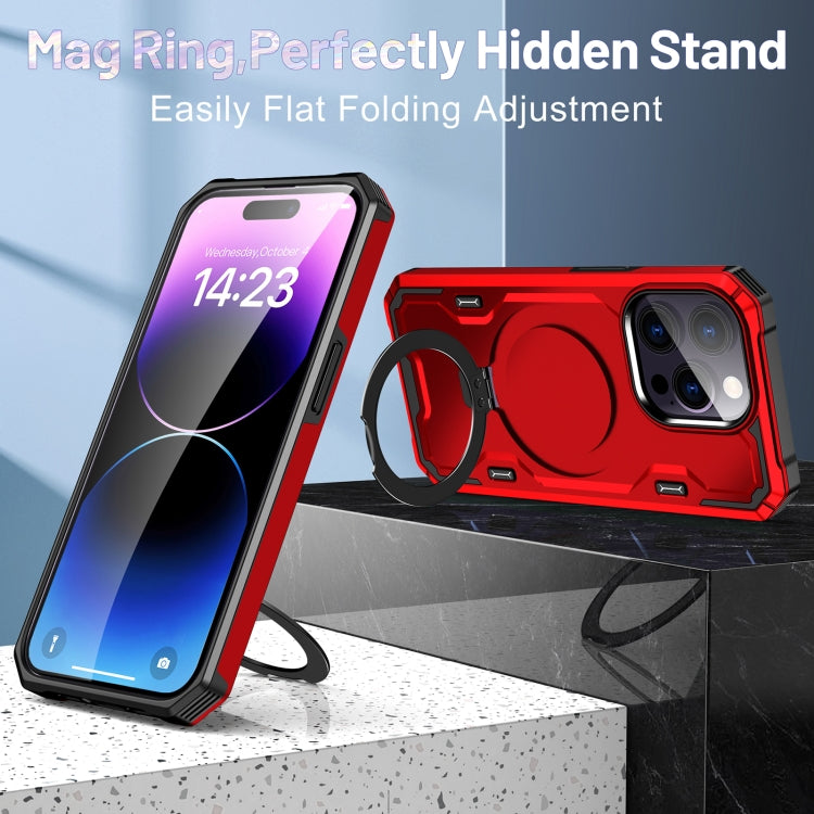 For iPhone 11 Pro Max Patronus MagSafe Magnetic Holder Phone Case(Red) - iPhone 11 Pro Max Cases by buy2fix | Online Shopping UK | buy2fix