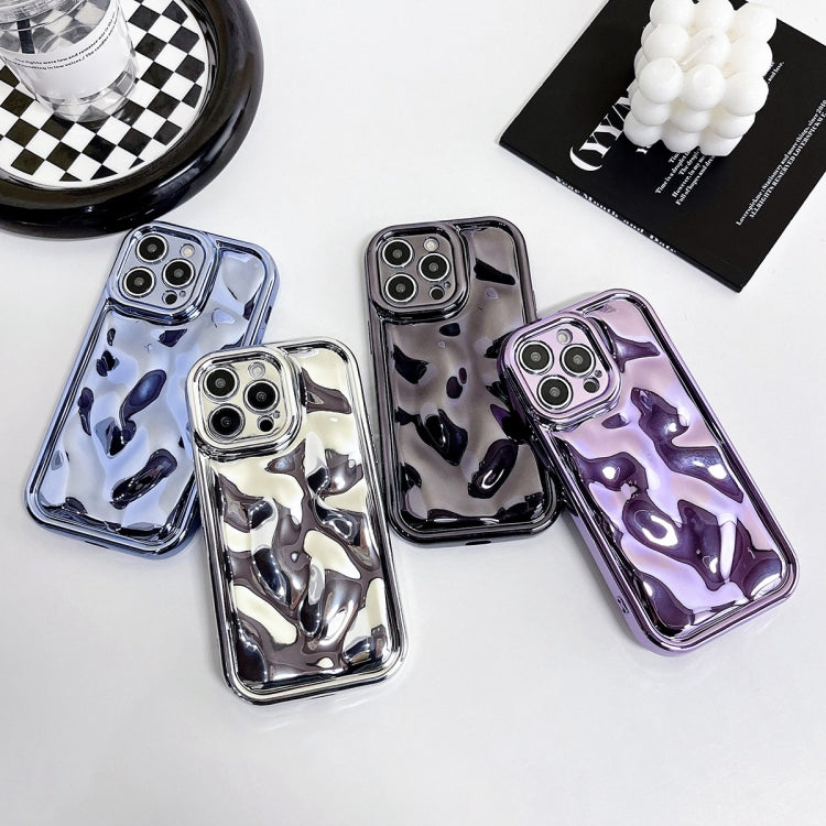 For iPhone 16 Plus Electroplating Meteorite Texture TPU Phone Case(Silver) - iPhone 16 Plus Cases by buy2fix | Online Shopping UK | buy2fix