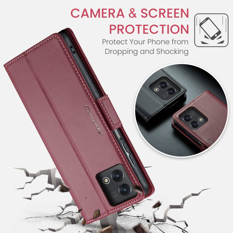 For Motorola Moto G Stylus 5G 2023 CaseMe 023 Butterfly Buckle Litchi Texture RFID Anti-theft Leather Phone Case(Wine Red) - Motorola Cases by CaseMe | Online Shopping UK | buy2fix