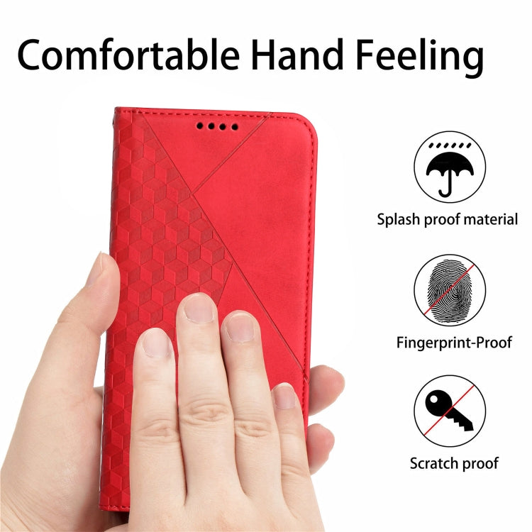 For Xiaomi 14 pro Diamond Splicing Skin Feel Magnetic Leather Phone Case(Red) - 14 Pro Cases by buy2fix | Online Shopping UK | buy2fix