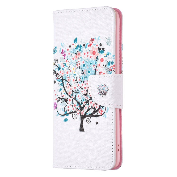 For iPhone 16 Plus Colored Drawing Pattern Leather Phone Case(Tree) - iPhone 16 Plus Cases by buy2fix | Online Shopping UK | buy2fix