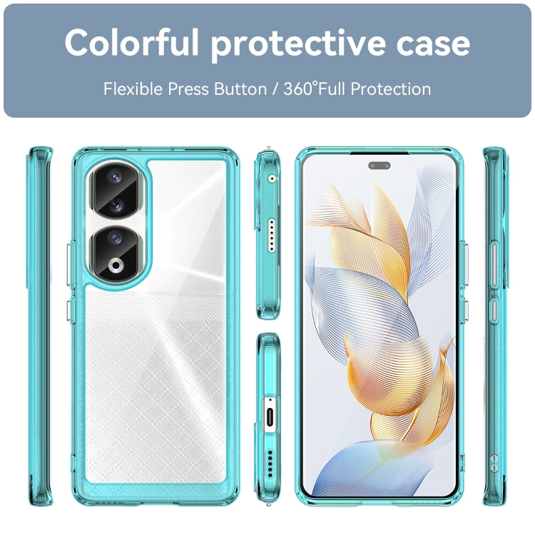 For Honor 80 Pro Colorful Series Acrylic Hybrid TPU Phone Case(Transparent Blue) - Honor Cases by buy2fix | Online Shopping UK | buy2fix