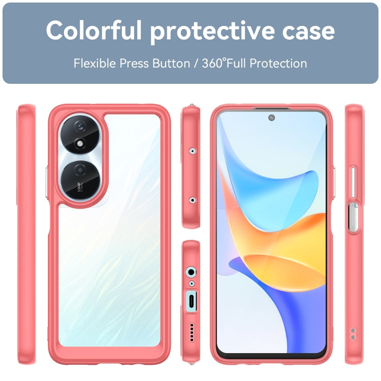 For Honor Play 50 Plus Colorful Series Acrylic Hybrid TPU Phone Case(Red) - Honor Cases by buy2fix | Online Shopping UK | buy2fix