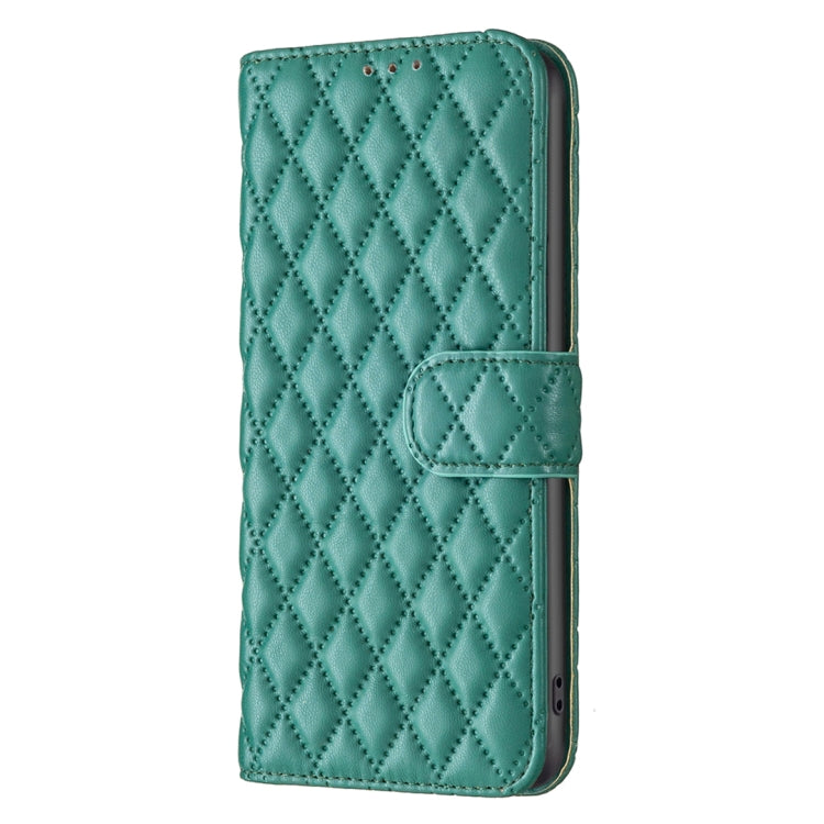 For iPhone 16 Pro Diamond Lattice Wallet Flip Leather Phone Case(Green) - iPhone 16 Pro Cases by buy2fix | Online Shopping UK | buy2fix