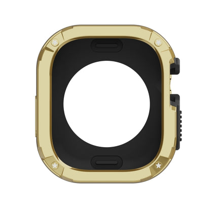 For Apple Watch Ultra 49mm 2-in-1 PC Hybrid TPU Armor Watch Case(Gold) - Watch Cases by buy2fix | Online Shopping UK | buy2fix