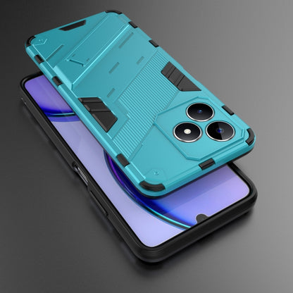 For Realme C53 4G Punk Armor 2 in 1 PC + TPU Phone Case with Holder(Blue) - Realme Cases by buy2fix | Online Shopping UK | buy2fix