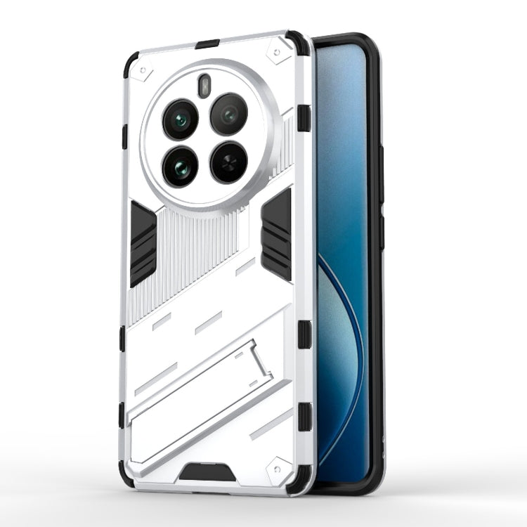 For Realme 12 Pro 5G Global Punk Armor 2 in 1 PC + TPU Phone Case with Holder(White) - Realme Cases by buy2fix | Online Shopping UK | buy2fix