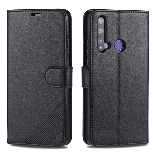 For Huawei Nova 5i / P20 Lite(2019) AZNS Sheepskin Texture Horizontal Flip Leather Case with Holder & Card Slots & Wallet(Black) - Huawei Cases by AZNS | Online Shopping UK | buy2fix