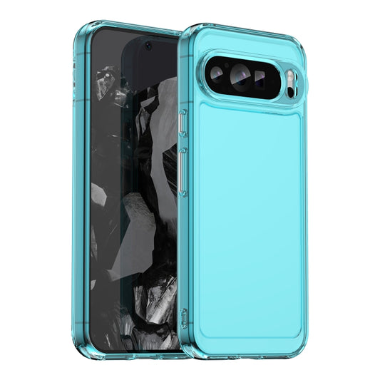 For Google Pixel 9 Pro Candy Series TPU Phone Case(Transparent Blue) - Google Cases by buy2fix | Online Shopping UK | buy2fix