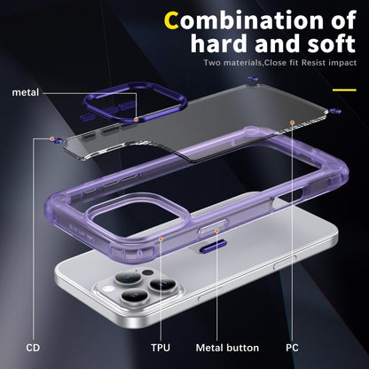 For iPhone 16 Pro Skin Feel TPU + PC Phone Case(Transparent Purple) - iPhone 16 Pro Cases by buy2fix | Online Shopping UK | buy2fix