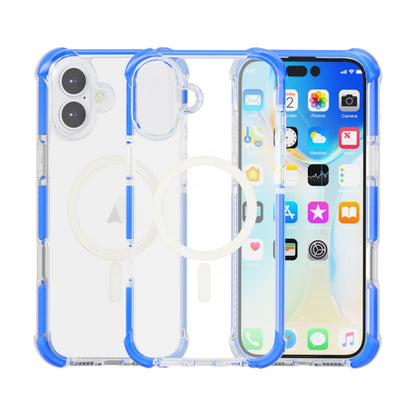 For iPhone 16 Acrylic Magsafe Magnetic Shockproof Phone Case(Blue) - iPhone 16 Cases by buy2fix | Online Shopping UK | buy2fix