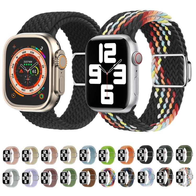 For Apple Watch Ultra 49mm Nylon Loop Magnetic Buckle Watch Band(Official Rainbow) - Watch Bands by buy2fix | Online Shopping UK | buy2fix