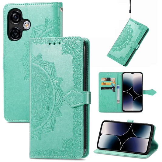 For Ulefone Note 16 Pro Mandala Flower Embossed Leather Phone Case(Green) - Ulefone Cases by buy2fix | Online Shopping UK | buy2fix