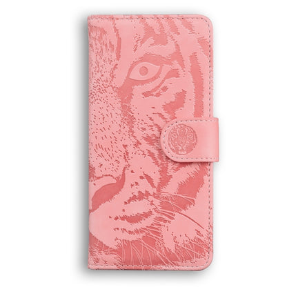 For Samsung Galaxy S24 5G Tiger Embossing Pattern Flip Leather Phone Case(Pink) - Galaxy S24 5G Cases by buy2fix | Online Shopping UK | buy2fix