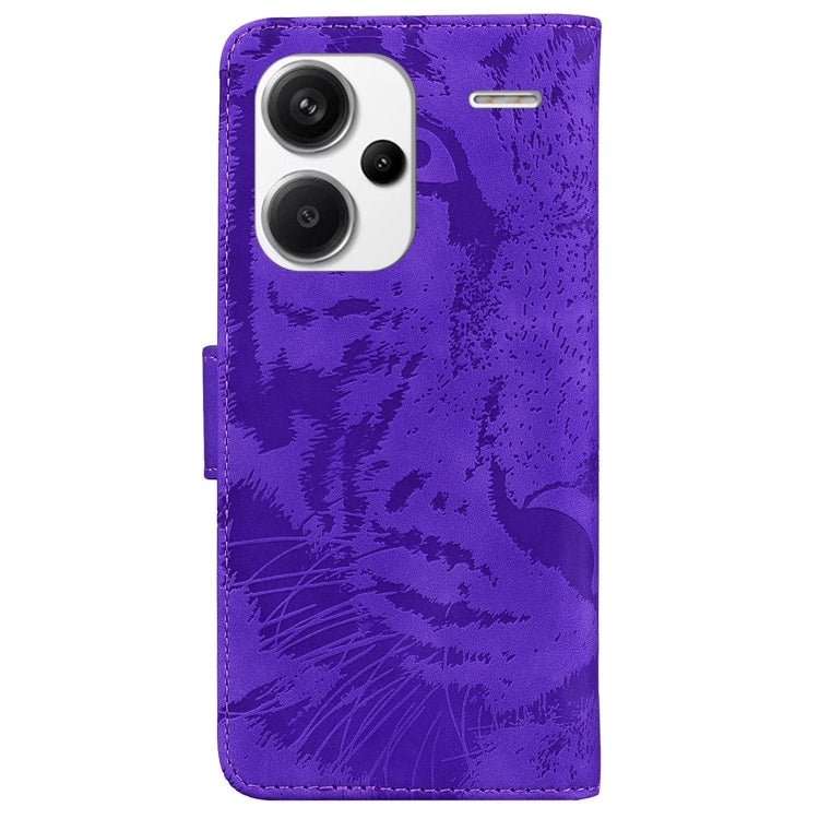 For Xiaomi Redmi Note 13 Pro+ 5G Tiger Embossing Pattern Leather Phone Case(Purple) - Note 13 Pro+ Cases by buy2fix | Online Shopping UK | buy2fix