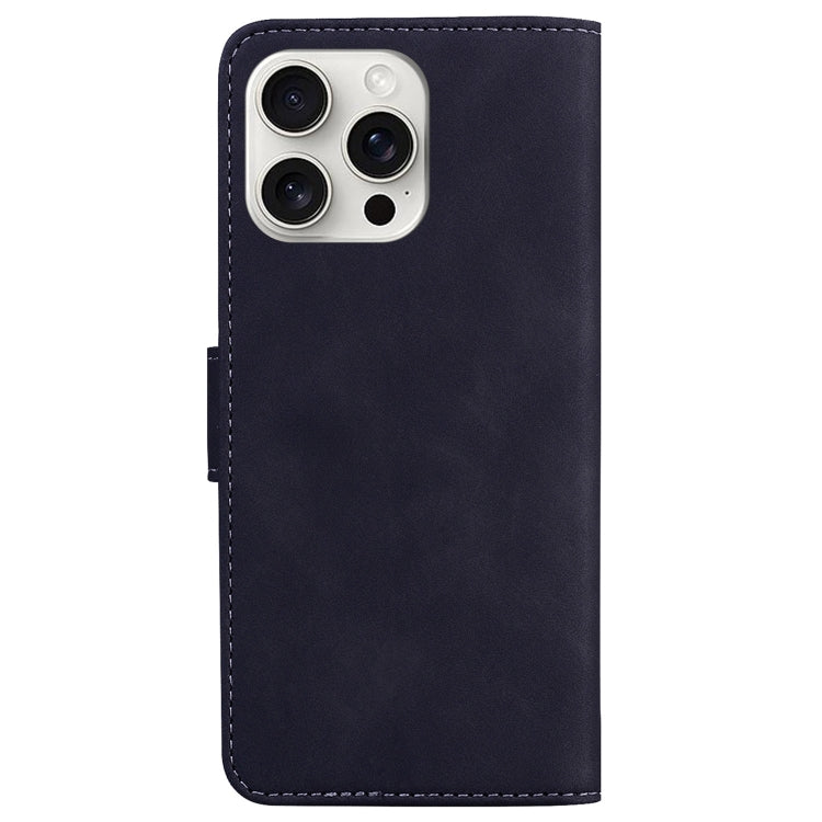 For iPhone 16 Pro Max Skin Feel Pure Color Flip Leather Phone Case(Black) - iPhone 16 Pro Max Cases by buy2fix | Online Shopping UK | buy2fix